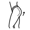 Butt lift and thigh smoothing without layering